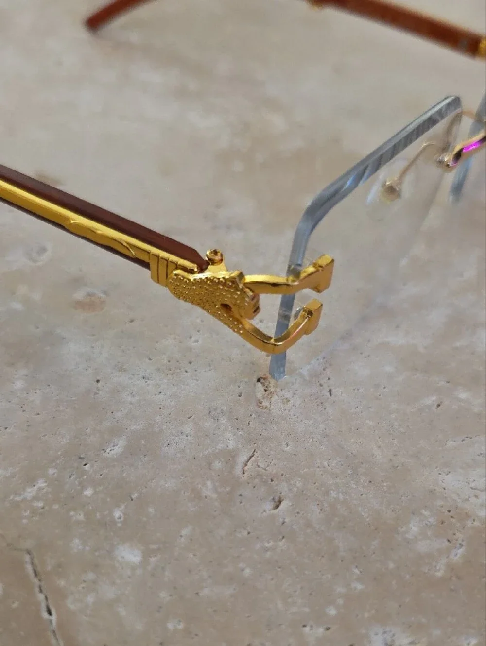 Cartier Clear Rimless Eyeglasses
